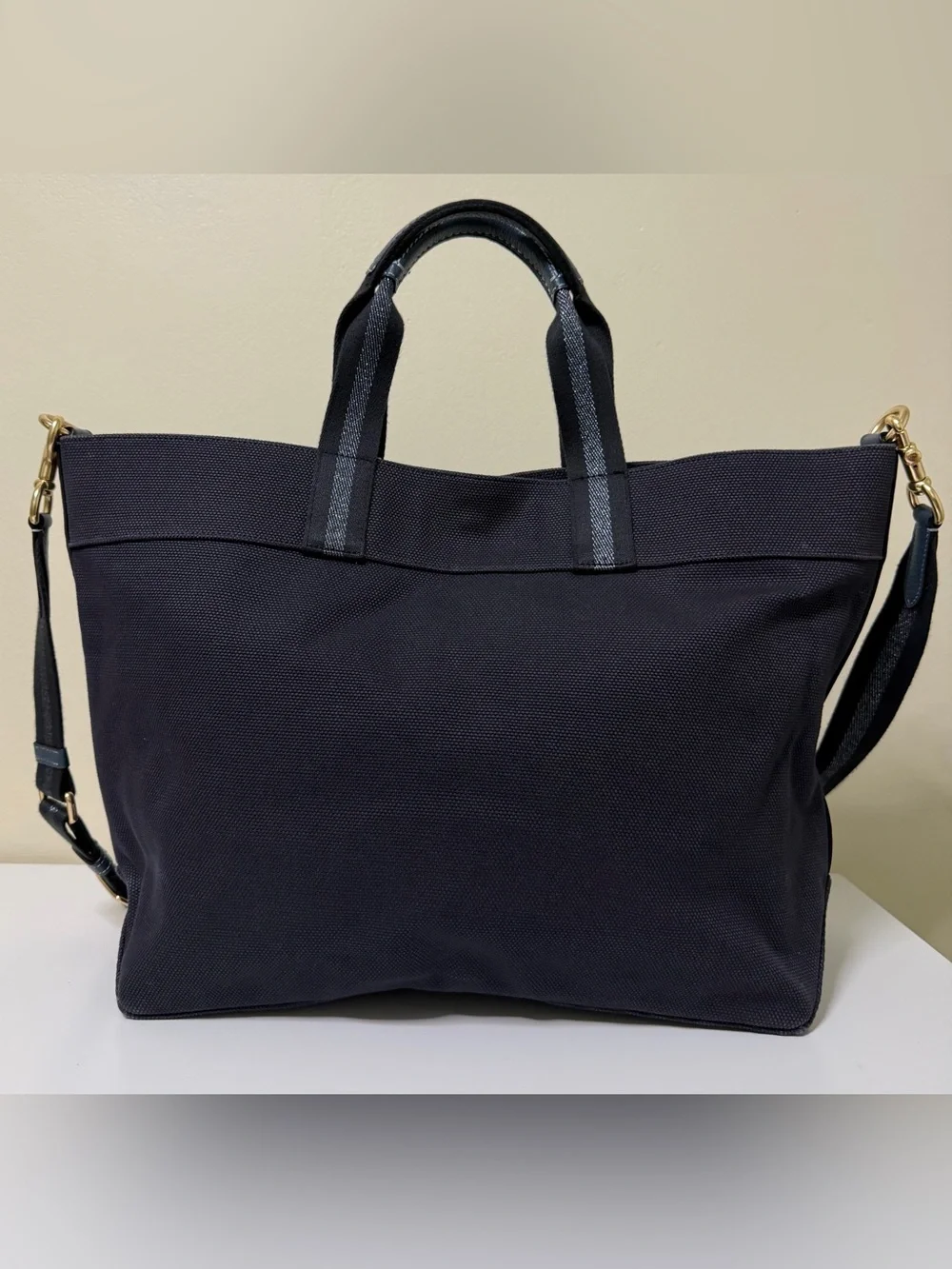Coach Large 2 Way Canvas and Leather Tote Bag Style# F73195